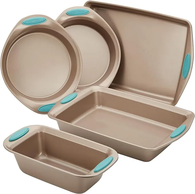 Rachael Ray Cucina and Yum-o! Nonstick Bakeware Set with Cookie Sheets, Cake Pans, and More, 11 Pieces