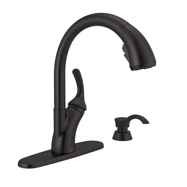 Delta Shiloh Mid-Rise Pull-Out Matt Black Kitchen Faucet