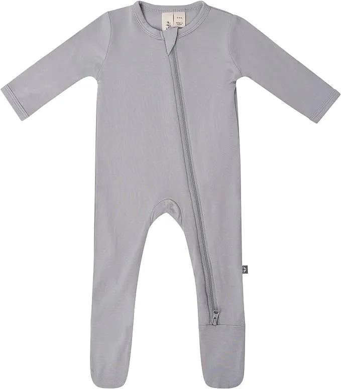 KYTE BABY Unisex Zipper Closure Footies, Rayon Made From Bamboo, 0-24 Months