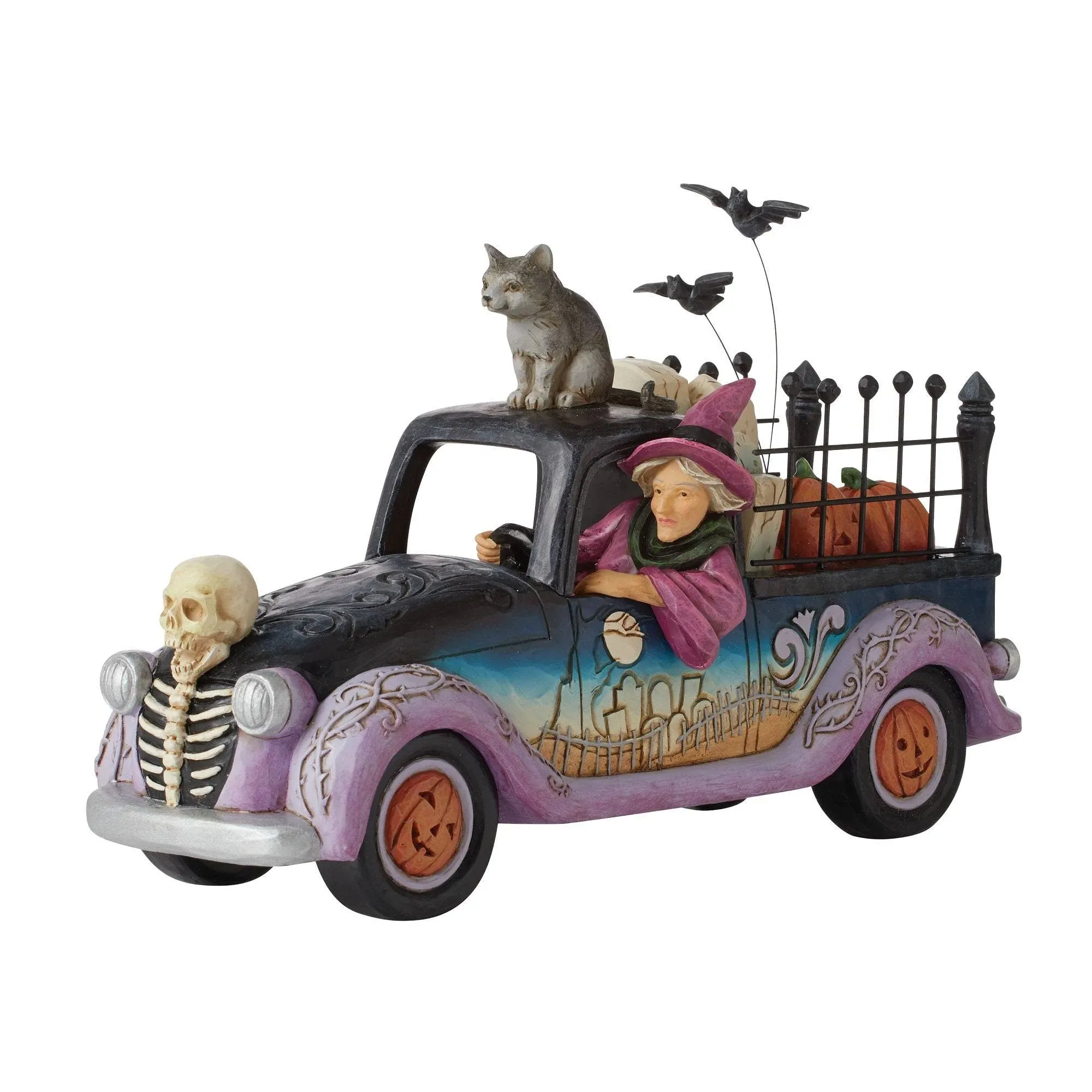 Jim Shore Halloween Pickup Truck Figurine Wicked Wheels