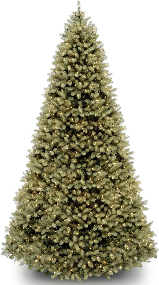 National Tree Company 9 ft. Downswept Douglas Fir Tree with Dual Color LED Lights