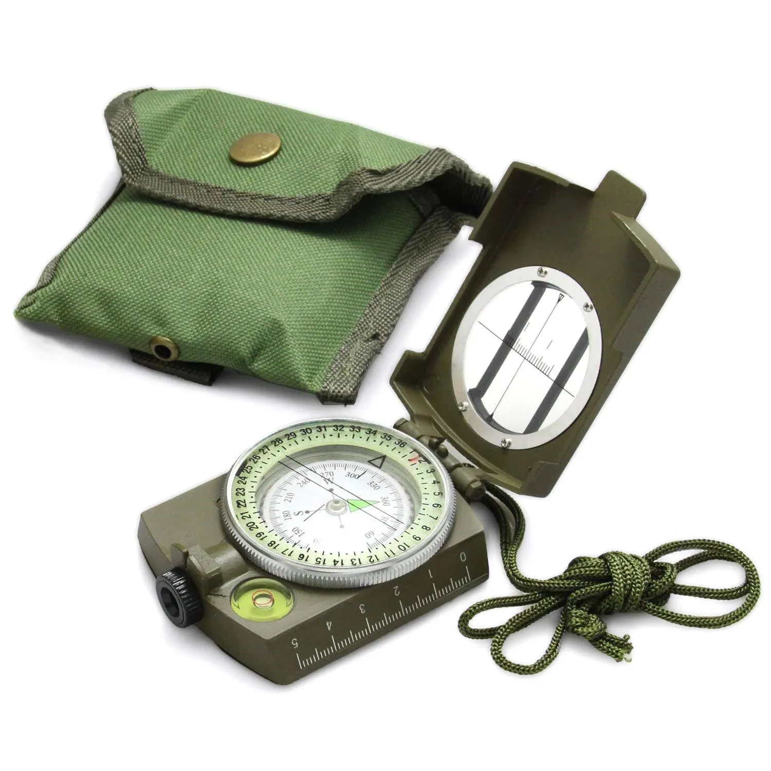 Multifunctiona<wbr/>l Tactical Survival Military Lensatic Sighting Compass for Hiking