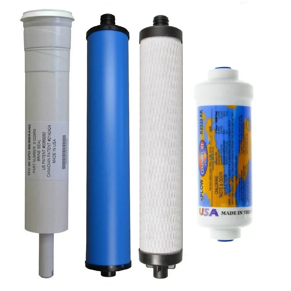 Microline 435 RO Pre & Post Filters With Compatible Replacement Membrane Kit