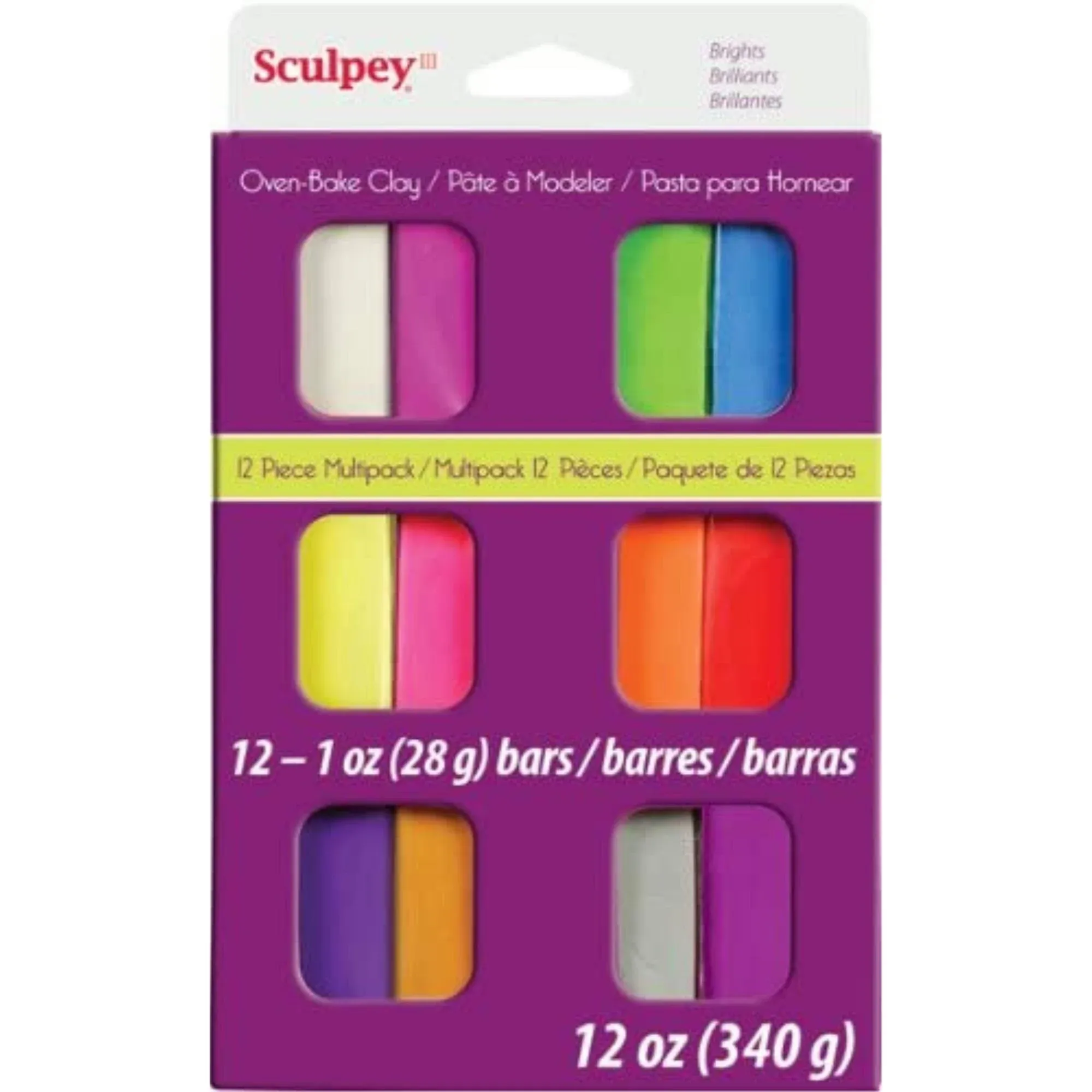 Sculpey III Polymer Clay Multipack 1oz 12-pkg-brights