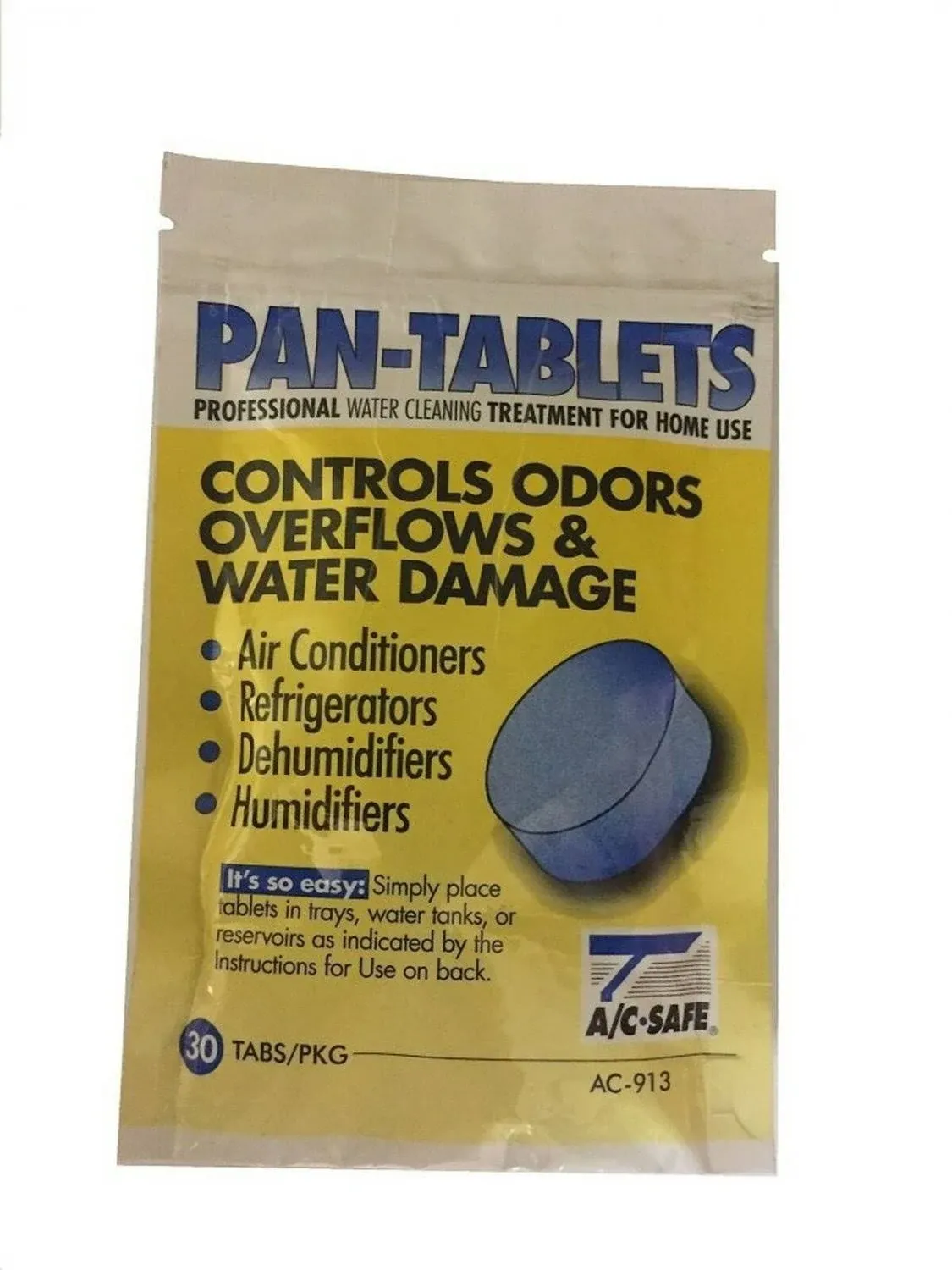 Ac-Safe Tablets-30 Cleans Scum in Drain Pans and Humidifiers, 30 Count (Pack of