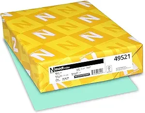 Neenah Paper Exact Index Card Stock, 110lb, 8.5 x 11, Blue, 250/Pack