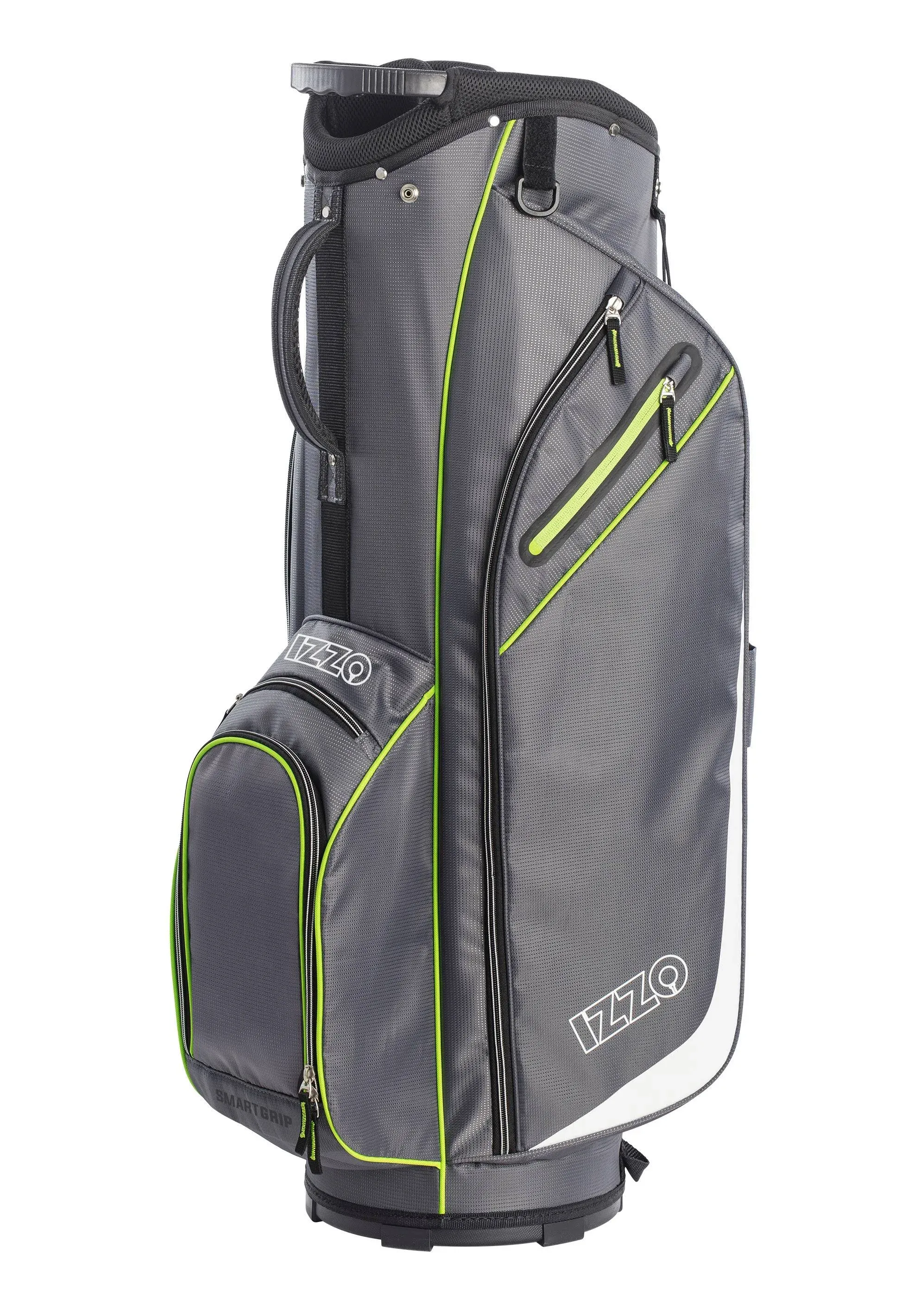 Izzo Golf Ultra-Lite Cart Bag, Gray/Lime