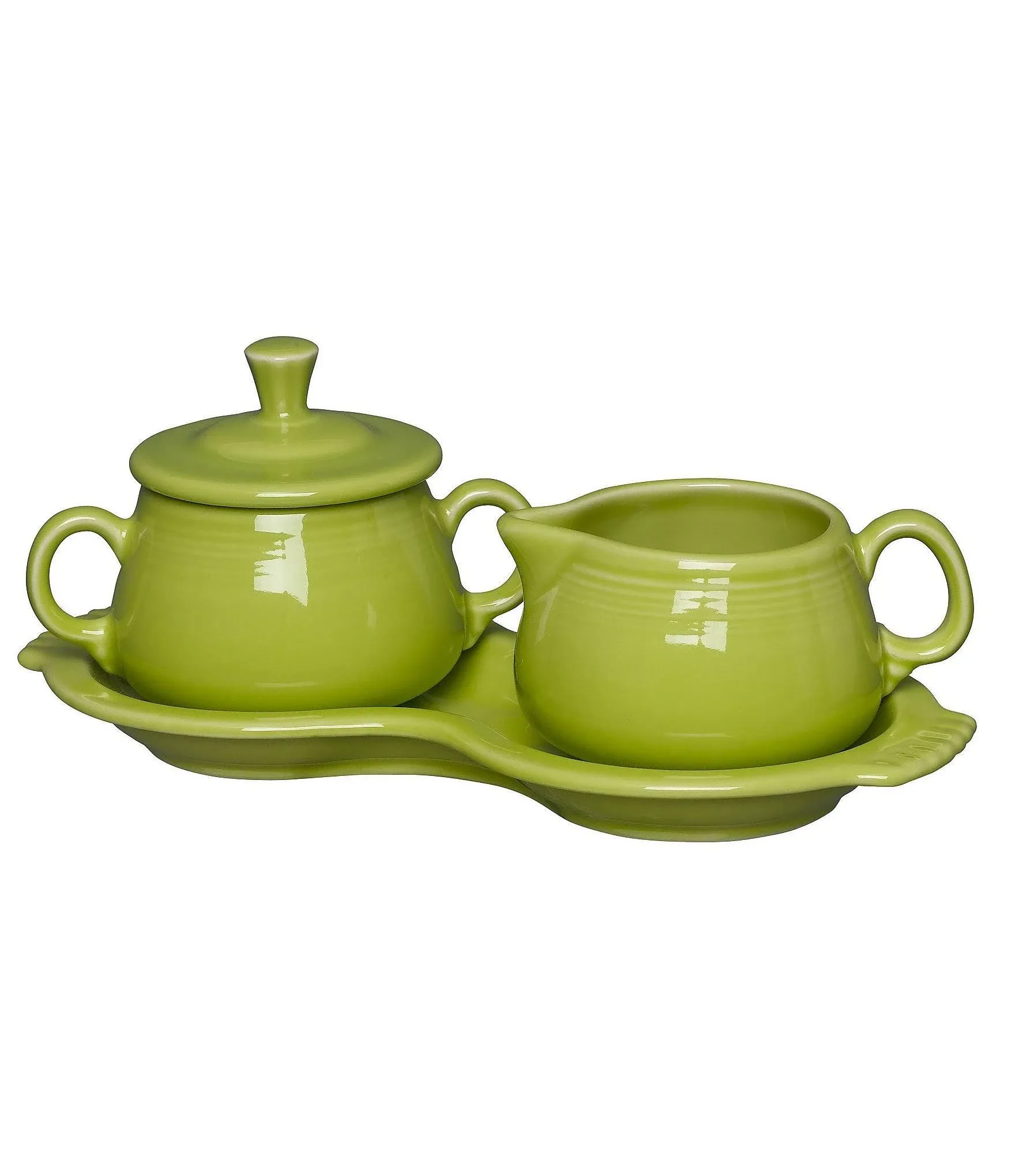 Fiesta Covered Creamer and Sugar Set with Tray