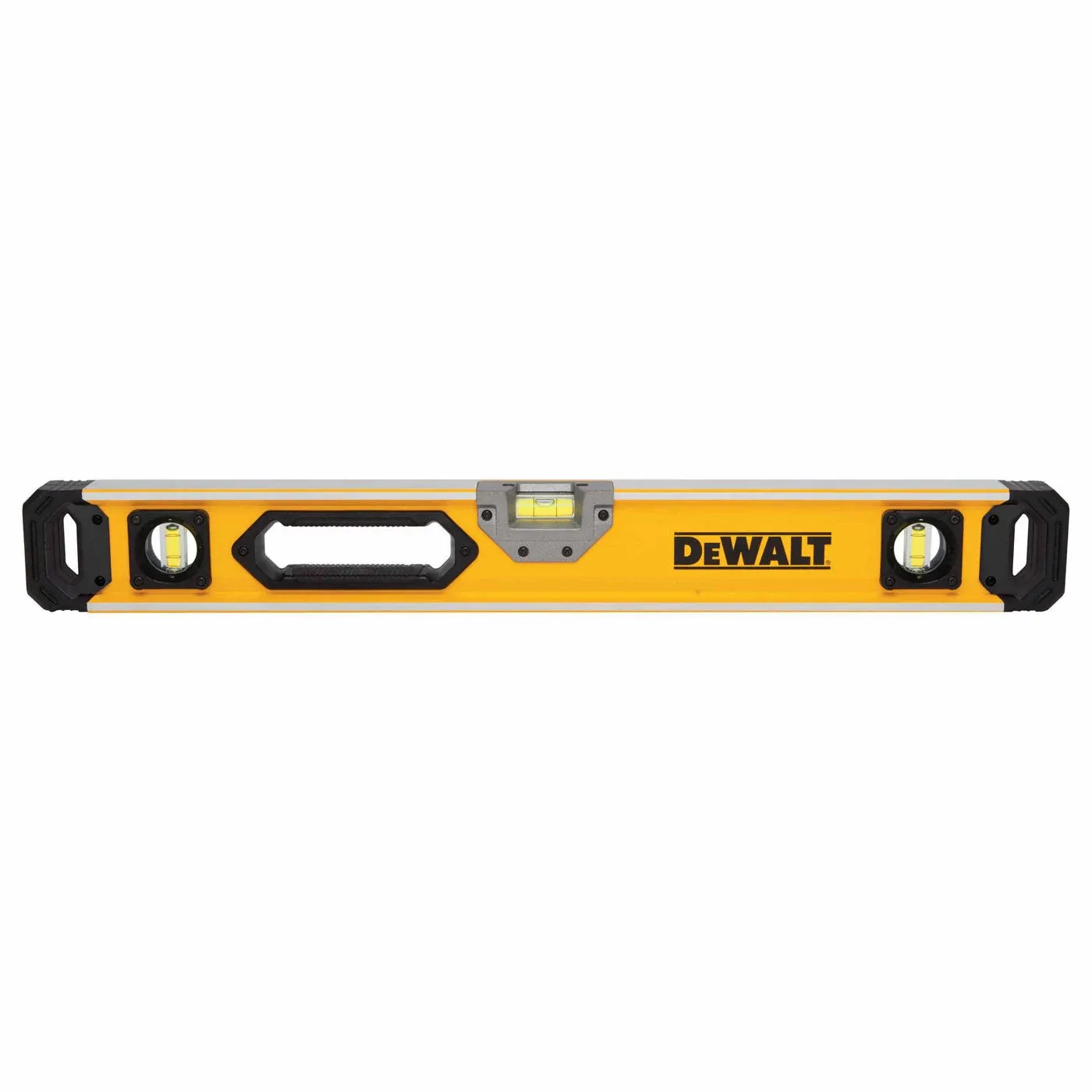 DEWALT DWHT4302524 inch Magnetic Box Beam Level, yellow/black, full sizeDEWALT DWHT4302524 inch Magnetic Box Beam Level, y…