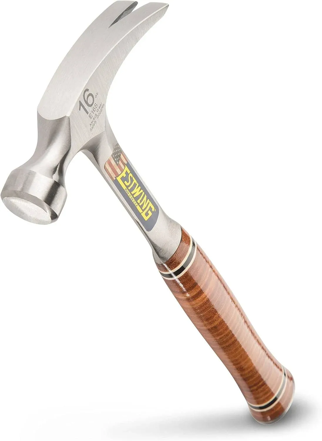 Estwing Hammer - 16 oz Straight Rip Claw with Smooth Face &amp; Genuine Leather Grip