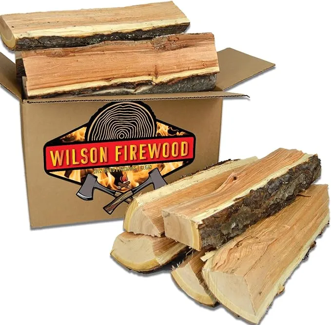 Wilson Oak Split Firewood - Seasoned Natural Kiln Dried Fireplace, Fire Pit, Bonfire Logs (XL)