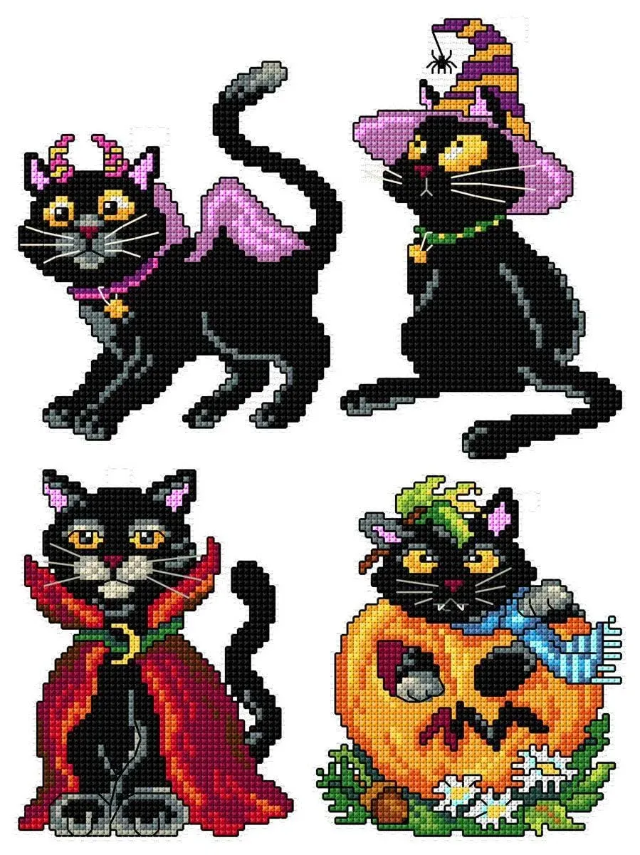 Halloween Cats 146CS Counted Cross-Stitch Kit