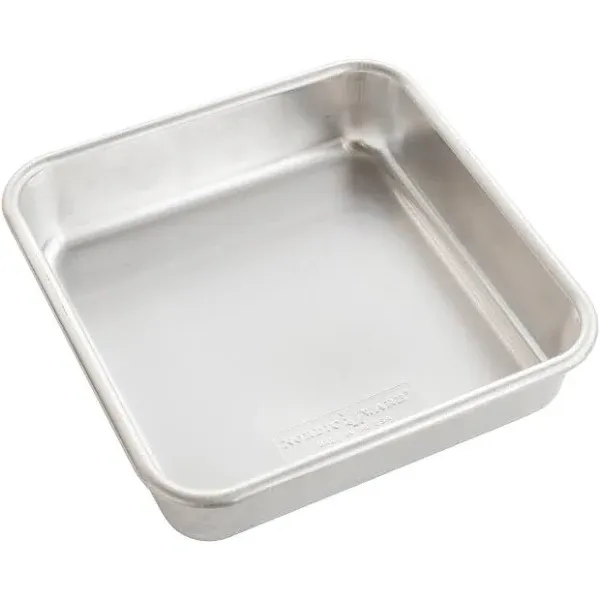 Nordic Ware 47500 Naturals Aluminum Commercial 8" x 8" Square Cake Pan, 8 by 8 inches, Silver