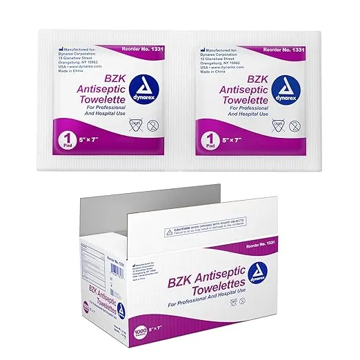 Dynarex BZK Antiseptic Towelettes