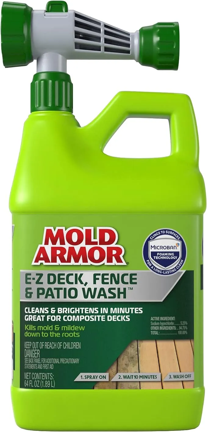 Mold Armor E-Z House Fence & Patio Wash, Clear, 64 Fl Oz (FG512M)