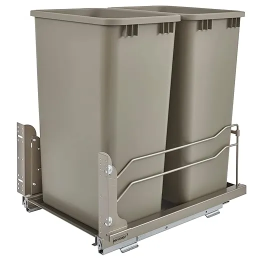 Double 50 qt. Pull-Out Soft-Close Waste Container