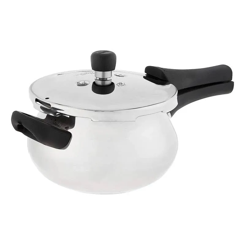 Prestige Deluxe Stainless Steel Mini Handi Pressure Cooker, 3.3-Liter