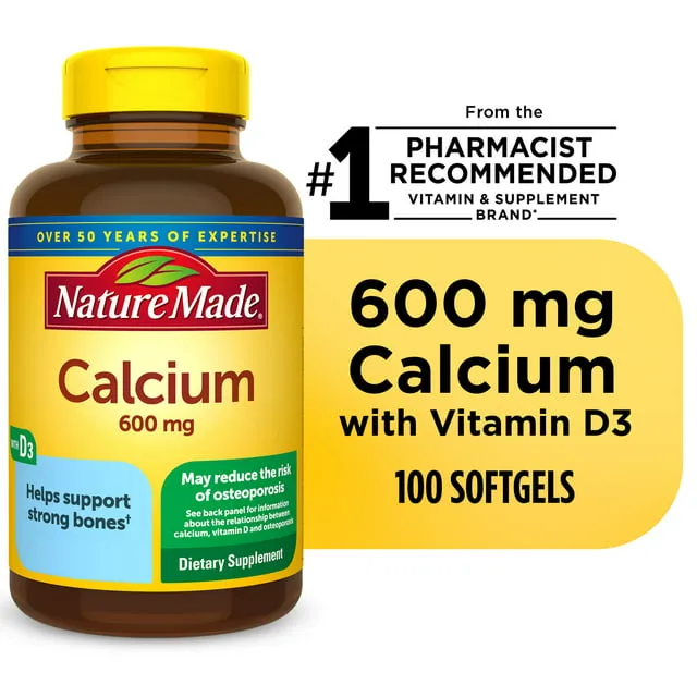 Nature Made Calcium 600 mg with Vitamin D3