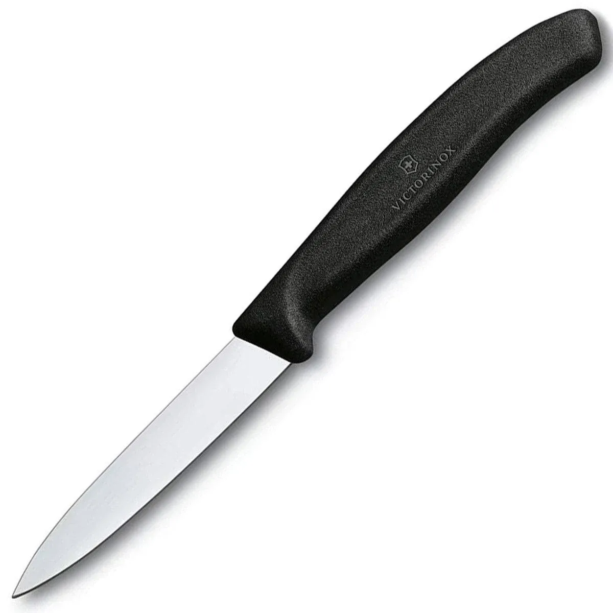 Victorinox 6.7603 3.25 Inch Swiss Classic Paring Knife with Straight Edge, Spear Point, Black, 3.25", 3.25" Paring