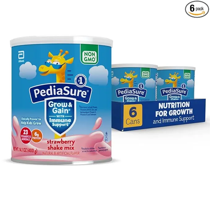 PediaSure Grow & Gain polvo de mezcla de batido sin OMG y sin gluten