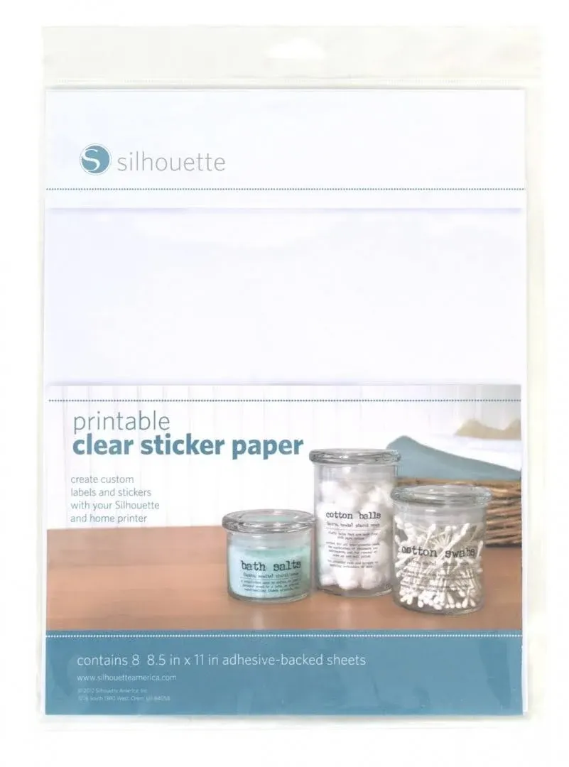 Silhouette Cameo - Printable Clear Sticker Paper