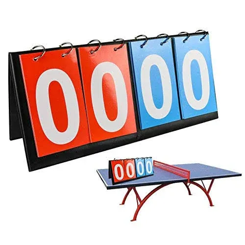 APORO Portable Table Top Scoreboard Flipper, Multi Sports Score Flip Scoreboard