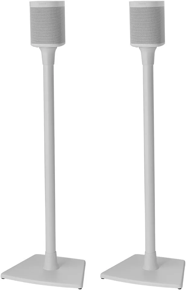 Sanus WSS22 Wireless Speaker Stands for The Sonos One Play:1 Play:3 White Pair