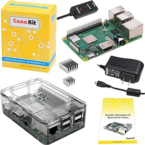 CanaKit Raspberry Pi 3 B+ (B Plus) with Premium Clear Case and 2.5A Power Supply