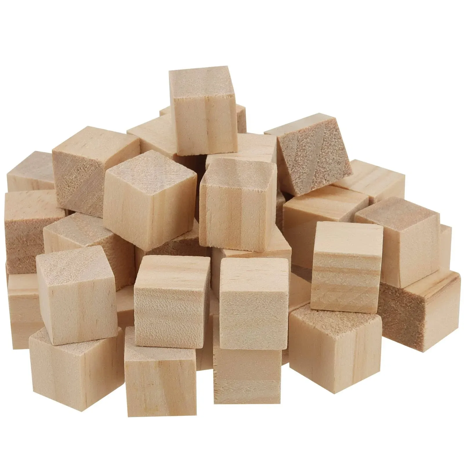 HOZEON 500 PCS 1/2 Inch Wooden Cubes, Natural Unfinished Wood Blocks, Small Wood Square Blocks for Crafts, Painting, Puzzle Making, Decorating, DIY