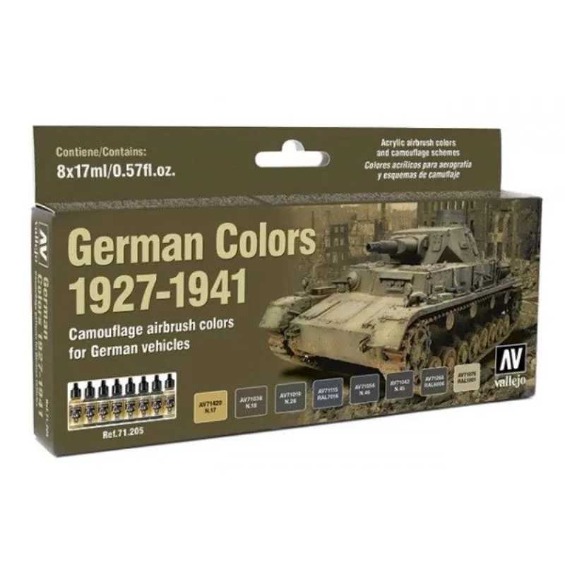 Vallejo Model Air AFV Set 71205 German WWII Colors 1927-1941 (8)