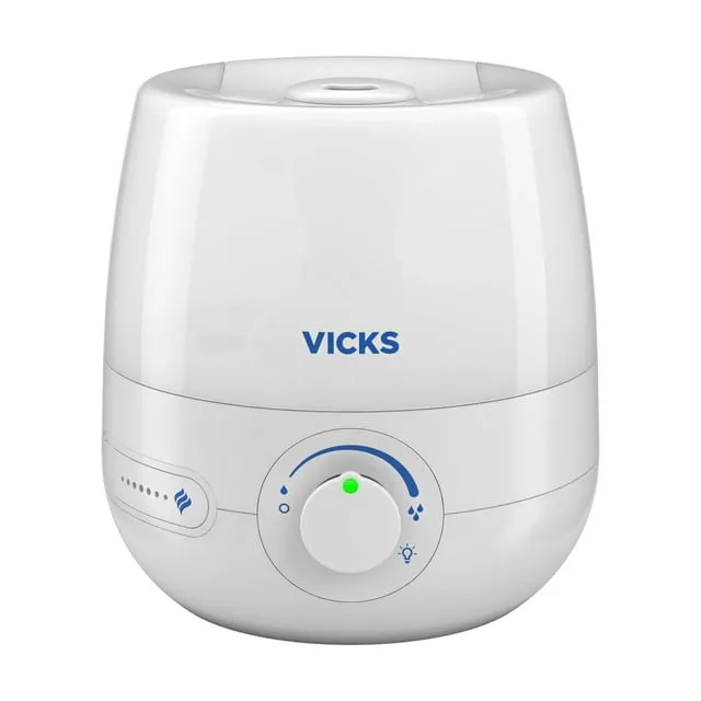 Vicks 0.6 Gallon NaturalCare Cool Mist Ultrasonic Humidifier Night light VUL530