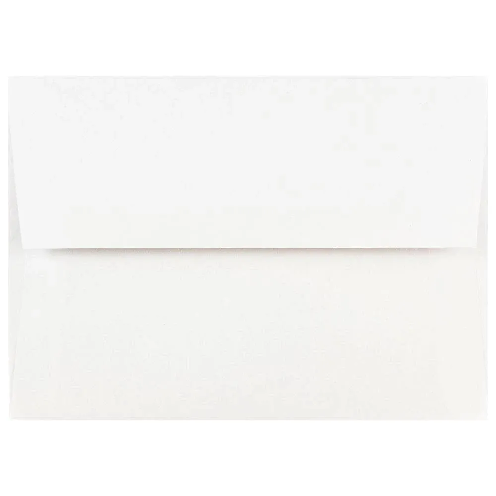 JAM Paper Gummed A7 Invitation Envelopes, 7 1/4" x 5 1/4", Regular White, 100/Pack (73767C)