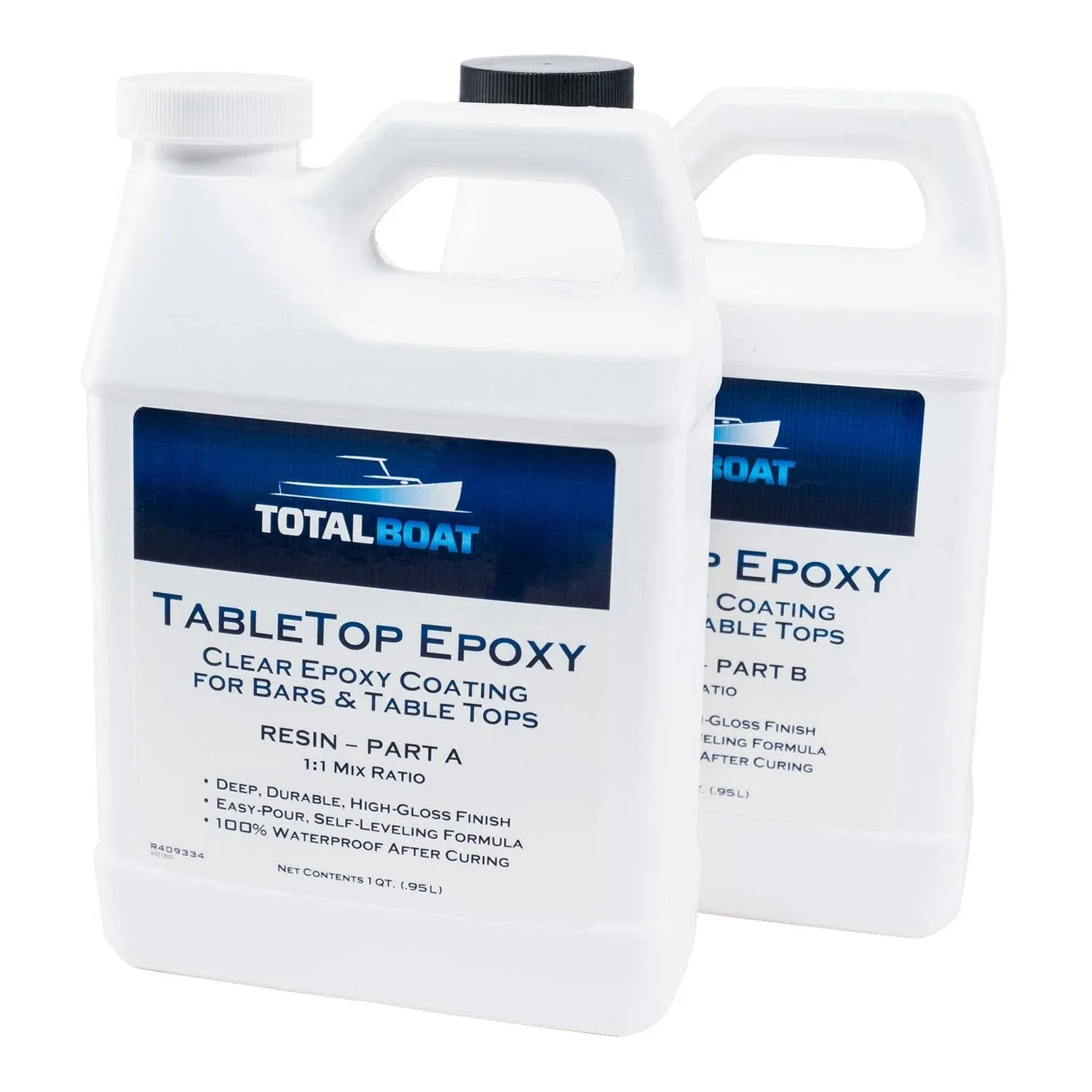 TotalBoat Table Top Epoxy Resin 4 Gallon Kit - Crystal Clear Coating and Casting Resin for Bar Tops, Table Tops, Wood, Concrete, Epoxy Art & Crafts