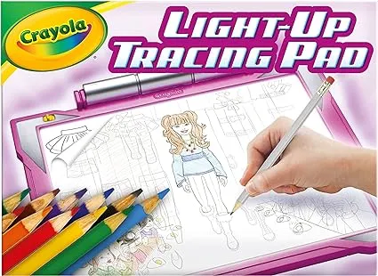 Crayola Light Up Tracing Pad - Pink, Drawing Pads for Kids, Kids Toys, Gifts for Girls and Boys, Ages 6, 7, 8, 9 [Amazon Exclusive].