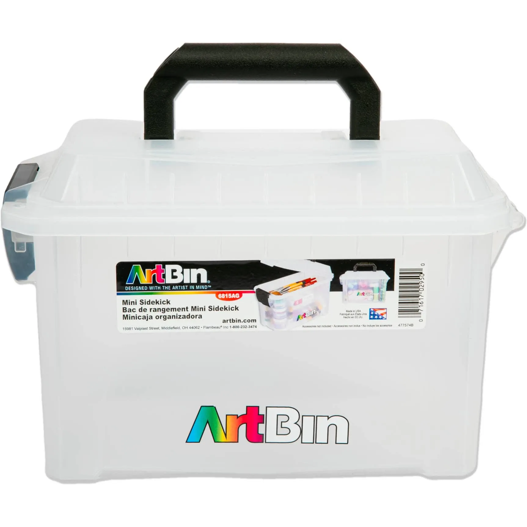 ArtBin 6815AG Mini Sidekick Carrying Case, Portable Art &amp; Craft Clear 