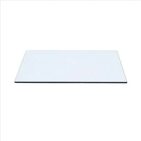 32" x 24" Rectangle Clear Tempered Glass Table Top 3/8" Thick - Flat Polish Edge