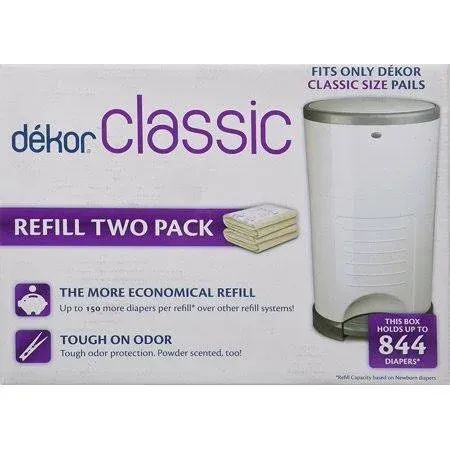 Dekor Classic Diaper Pail Refills | Most Economical Refill System | Quick & Easy