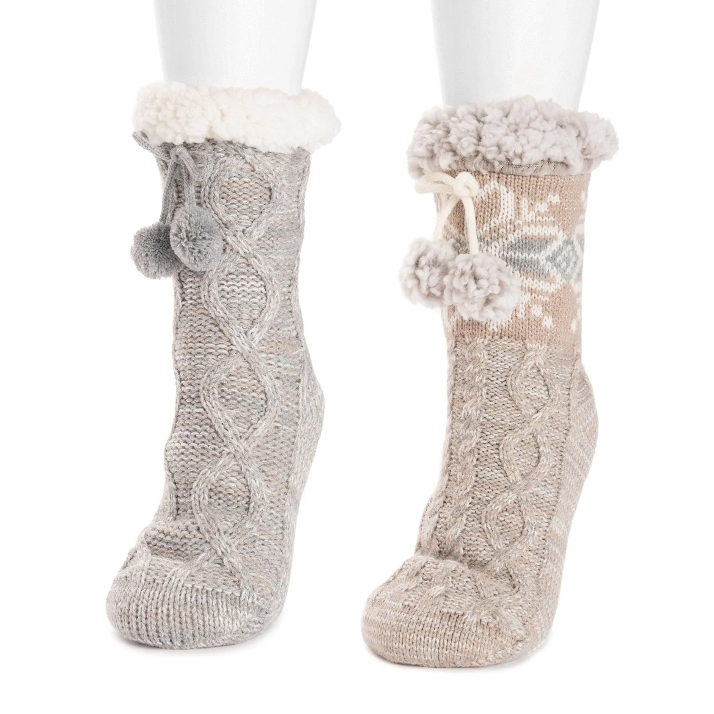 MUK LUKS Women's 2 Pair Pack Tall Cabin Socks