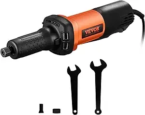 VEVOR Die Grinder, 1/4'' Collet Variable Speed (7000-30000RPM) Heavy Duty Electric Ergonomic Grip for Rust Removal Grinding, Cutting, Polishing, Welding Repair, Deburring, with & 1/8'' Collets, Black