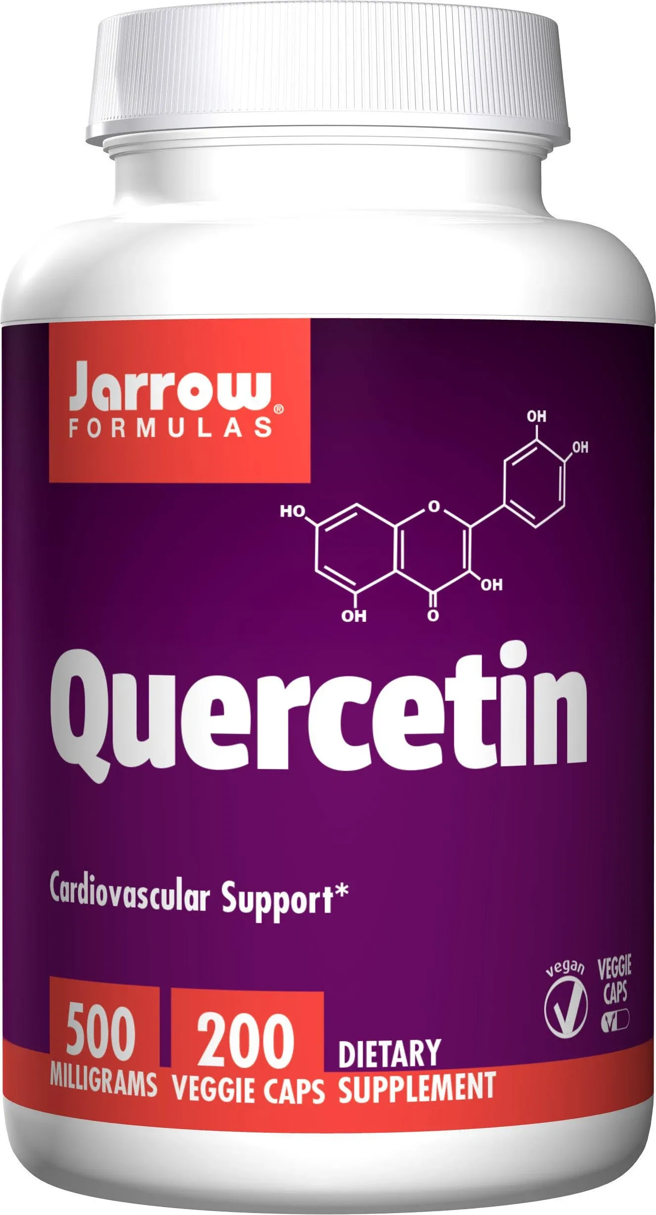 Jarrow Formulas Quercetin 500 mg - Bioflavonoid - Quercetin Dietary Supplement - 200 Servings (Veggie Caps) - Supports Healthy Cellular Function, Cardiovascular Health, Immune Health & ResponseJarrow Formulas Quercetin 500 mg - Bioflavonoid - Que…