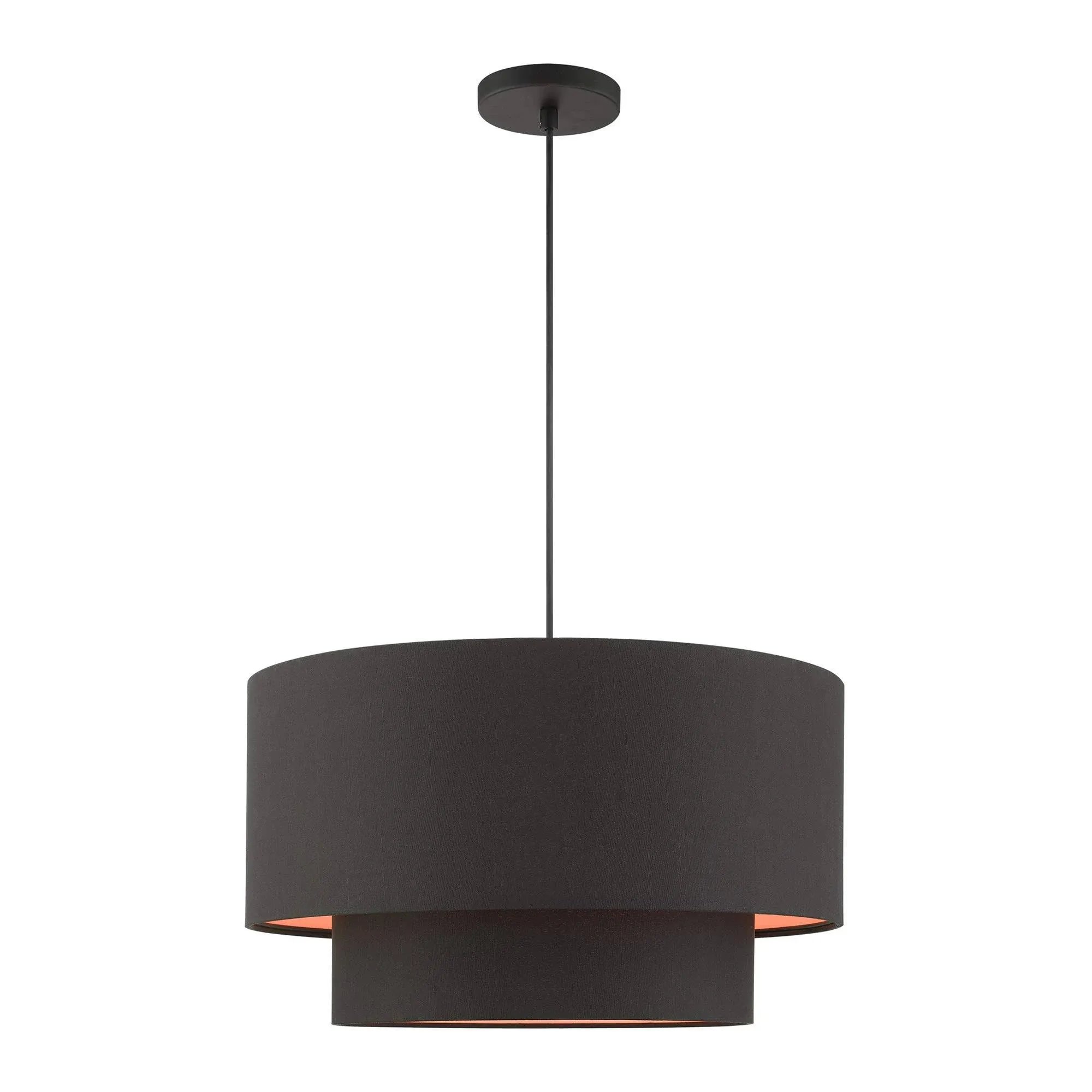 Livex Lighting 45618-04 Sentosa - 20 inch 3 Light Pendant Black