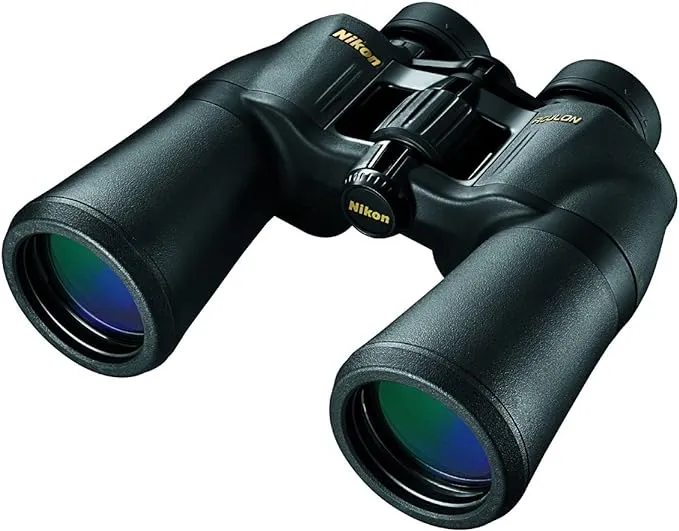 Nikon  12x50 Aculon A211 Weather Resistant Porro Prism Binocular with 5.2 Degree Angle of View, Black