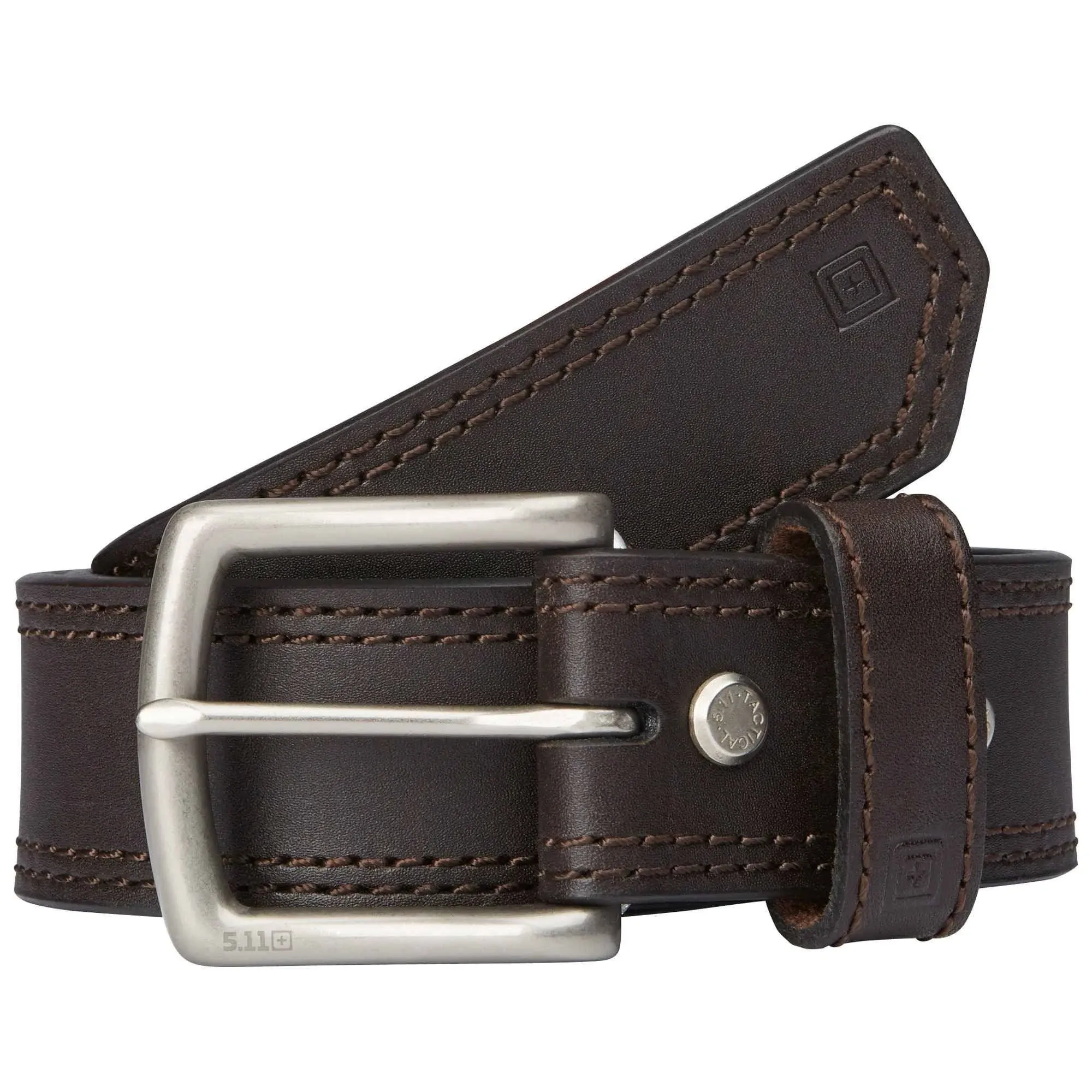 5.11 Tactical Men's 1.5-Inch Full Grain Matte Leather Arc Belt, Ergonomic Curve, Style 59493