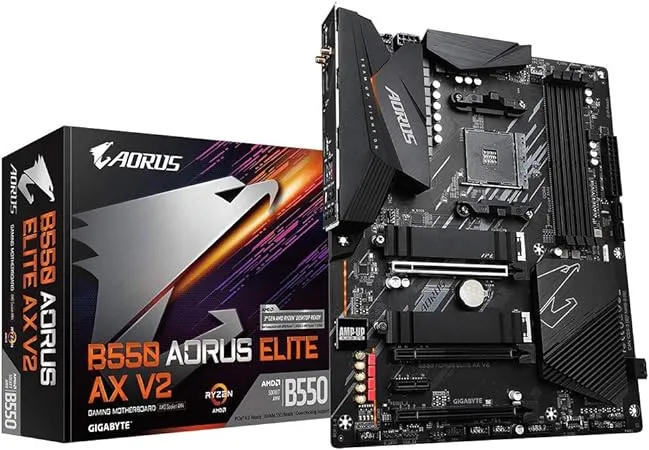 Gigabyte B550 Aorus Elite AX V2 Motherboard AMD B550 Socket AM4 ATX