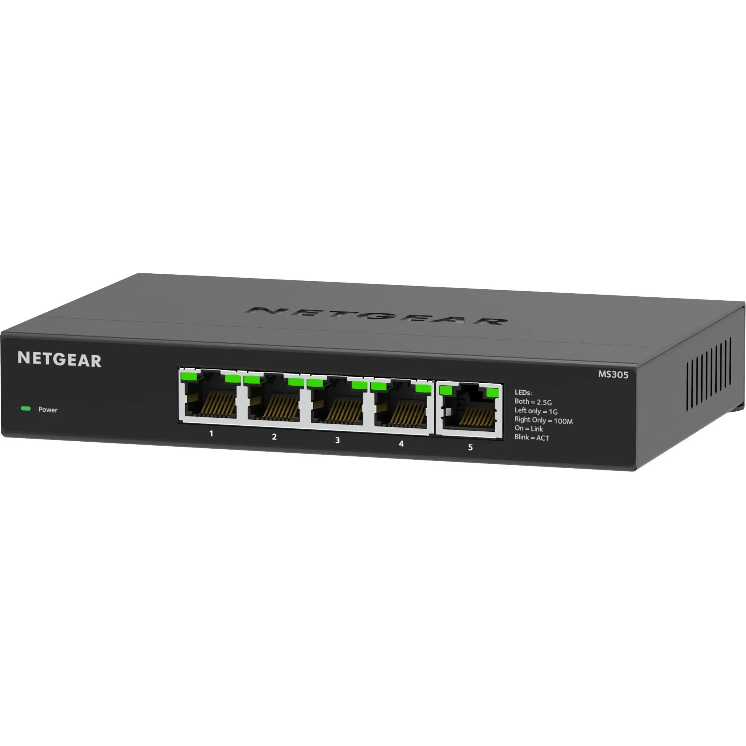 NETGEAR 5-Port Gigabit Ethernet Unmanaged Switch (GS305) - Home Network Hub, Office Ethernet Splitter, Plug-and-Play, Silent Operation, Desktop or Wall Mount