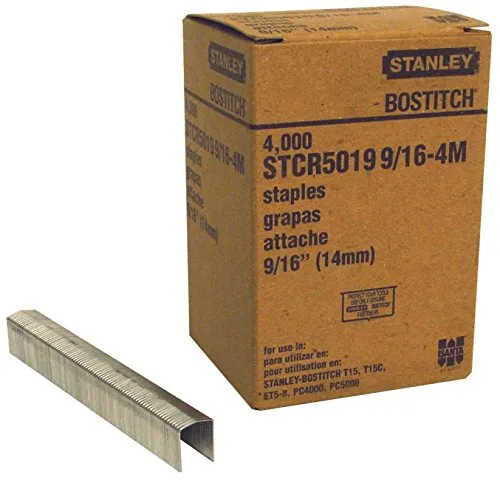 Bostitch STCR5019-9/16-4 9/16" Staples for Stapling Tackers - 4000 Per Box