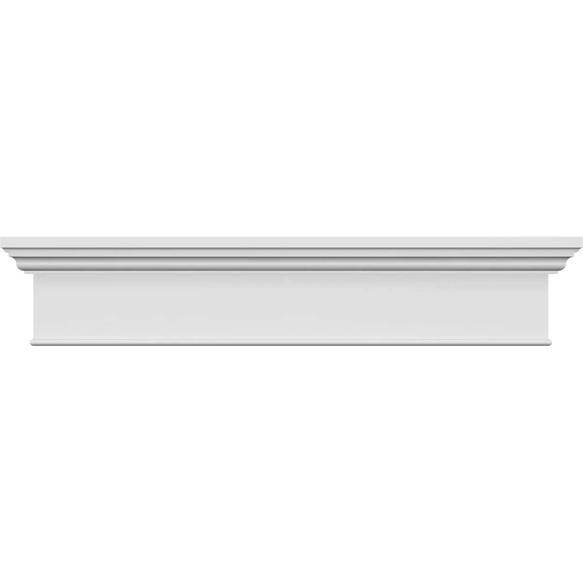 Ekena Millwork CRH07X63BT 63" Bottom Width x 67" Top Width x 7 1/4"H x 1"P ...