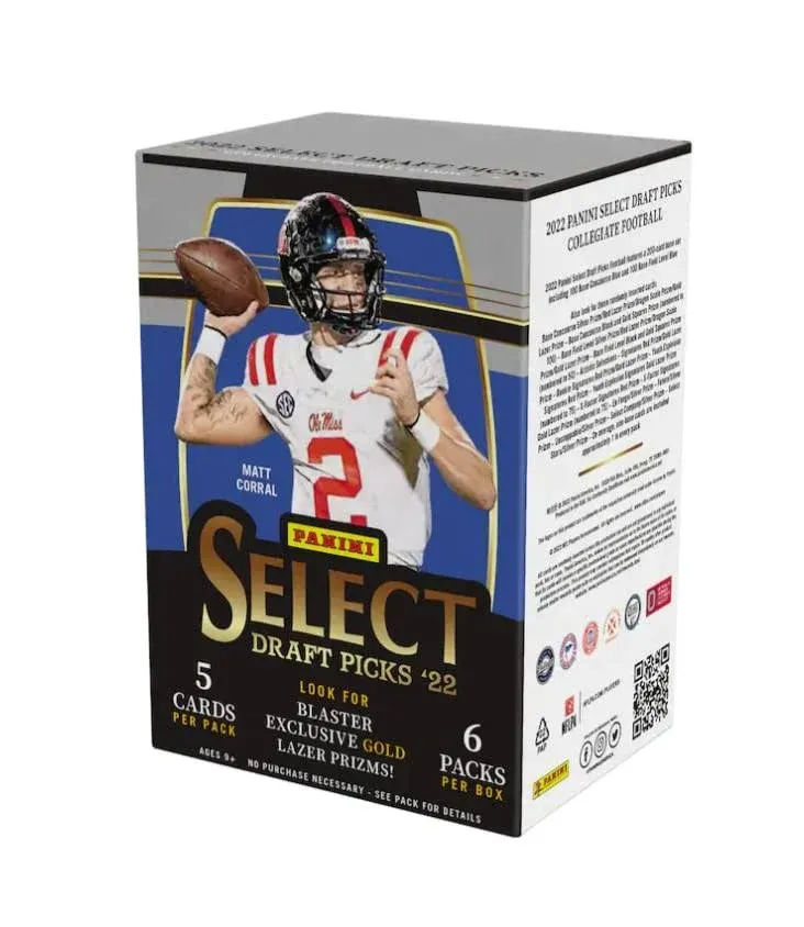 2022 Panini Select Draft Picks Collegiate Football Blaster Box Factory Sealed?