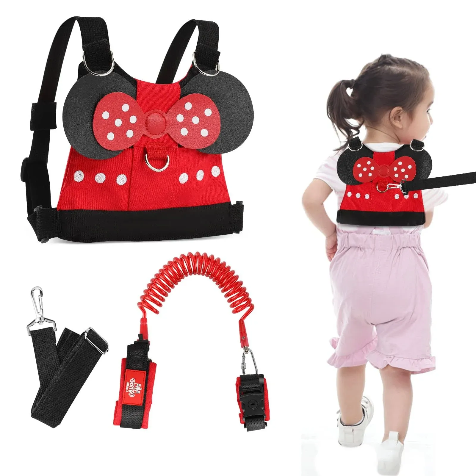 Toddler Harness with Leash 4-in-1 Toddler Leash with Anti Lost Wrist Link for...