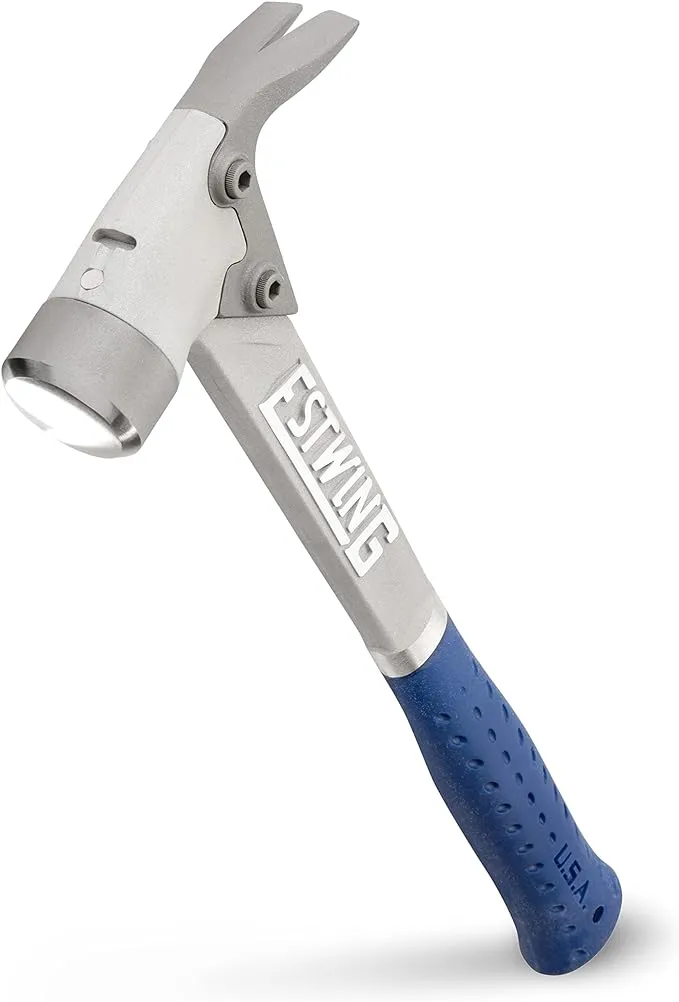 Estwing ALBL 14 oz Blue Vinyl Grip Aluminum Hammer with Smooth Face